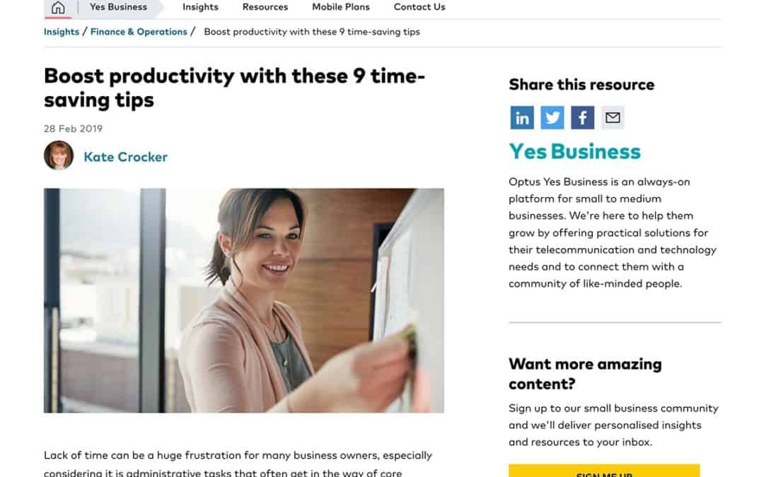 Optus Yes Business – Boost productivity