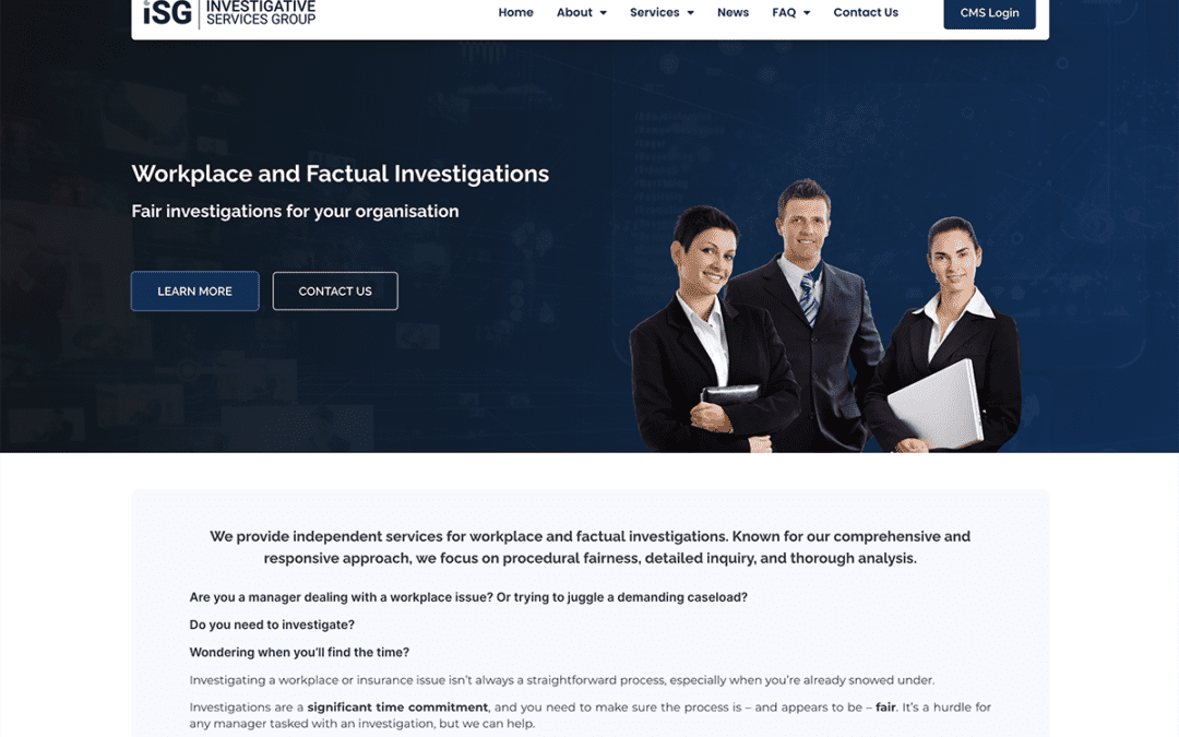 Investigative Services Group new website